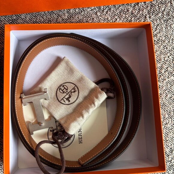 Brand New - Hermes H Belt Buckle & Reversible Leather Strap 32 mm - Picture 5 of 11